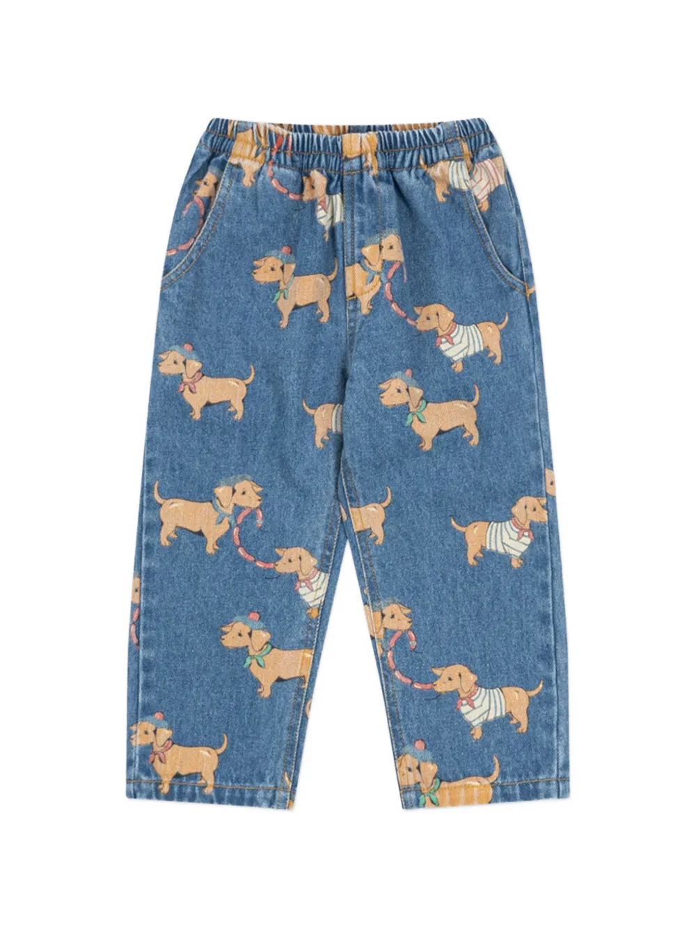 Konges Sløjd Magot elasticated printed trousers - Blu
