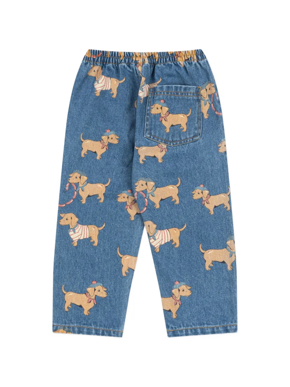  Konges Sløjd Magot Elasticated Printed Trousers - Blue 