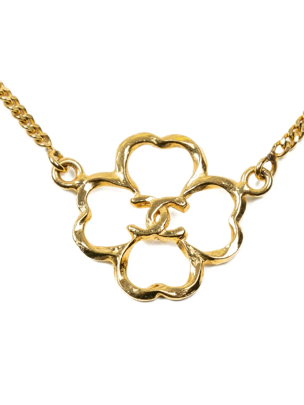 CHANEL Pre-Owned 1983 CC Four Leaf Clover necklace - Oro
