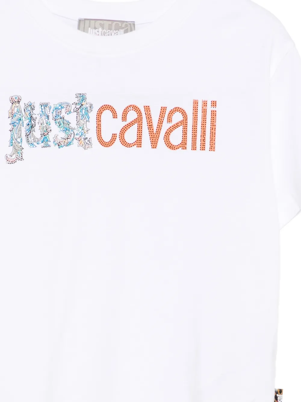  Roberto Cavalli Junior Logo-embellishment T-shirt - White 