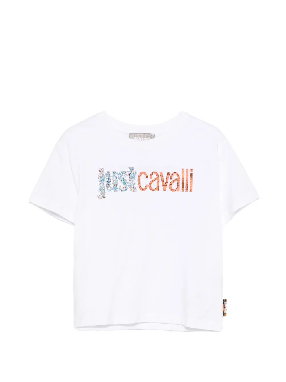 Roberto Cavalli Junior logo-embellishment T-shirt - Bianco