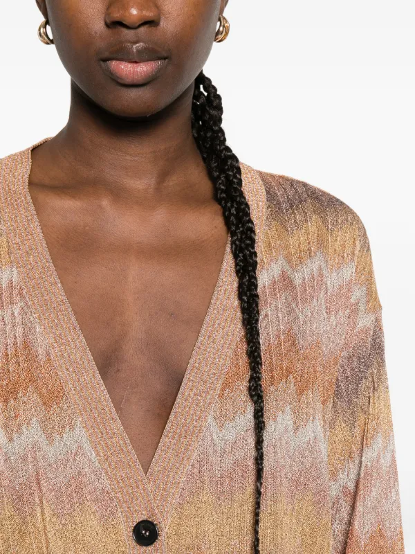 MISSONI ジグザグパターン カーディガン Missoni ジグザグパターン カーディガン | ブラウン | FARFETCH JP