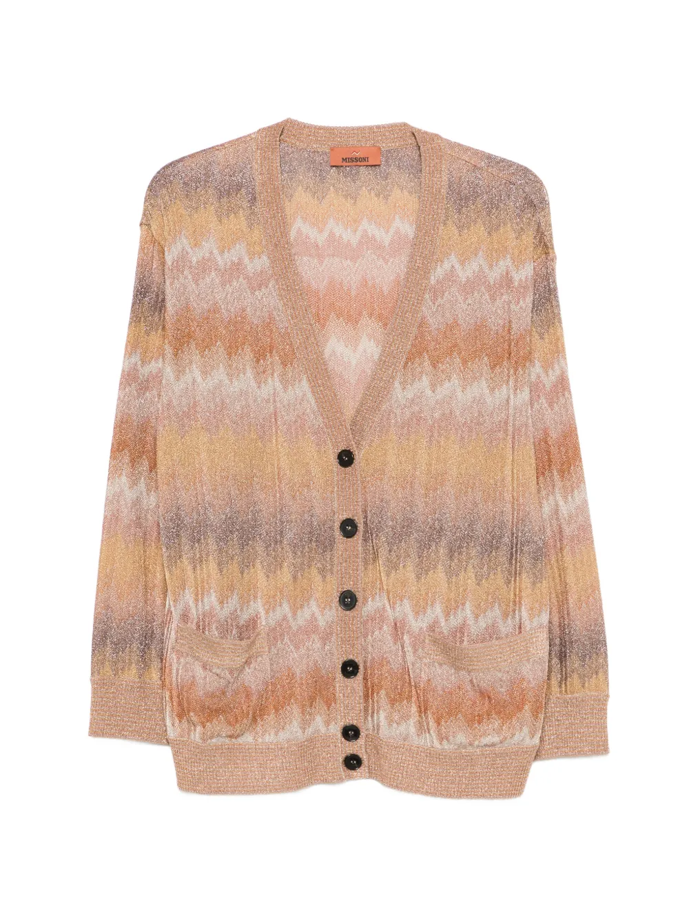 Missoni zigzag button cardigan - Braun