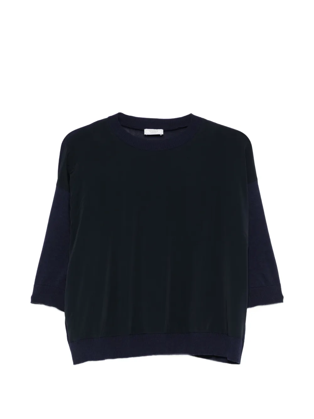 Peserico panelled knitted top - Blu