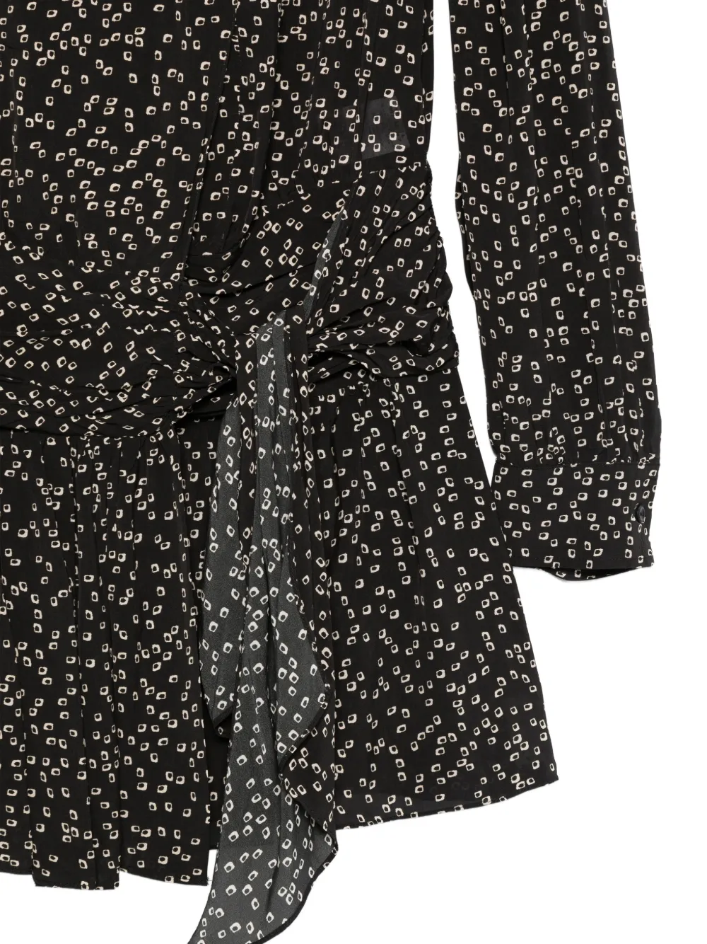 Marant étoile Floral Print Ruched Dress - Black 