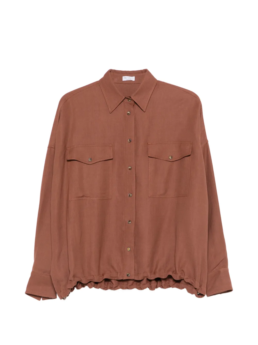 Brunello Cucinelli pocket gathered top - Marrone