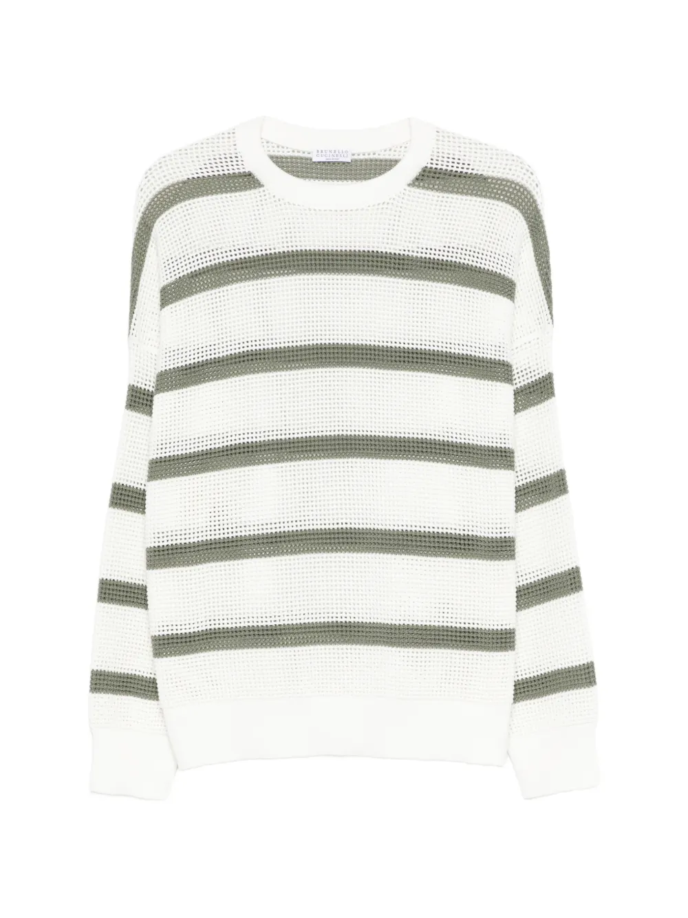 Brunello Cucinelli striped sweater - White