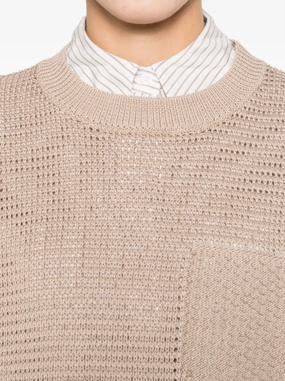 Peserico Top met opgestikte zak Beige
