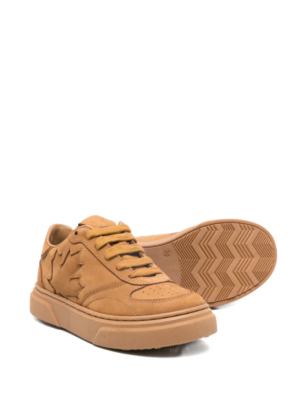 DSQUARED2 KIDS Sneakers met blad-verfraaiing Bruin