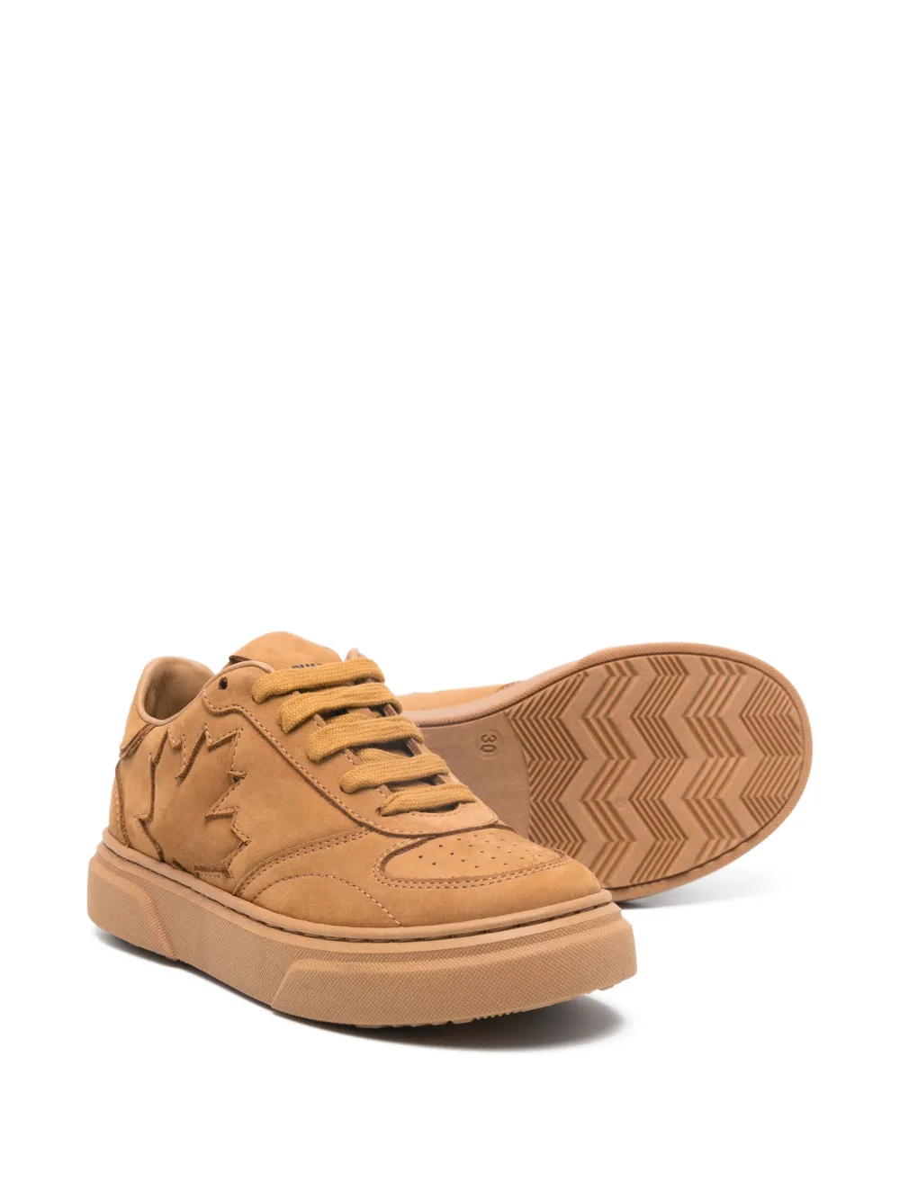  Dsquared2 Kids Leaf-embellishment Sneakers - Brown 