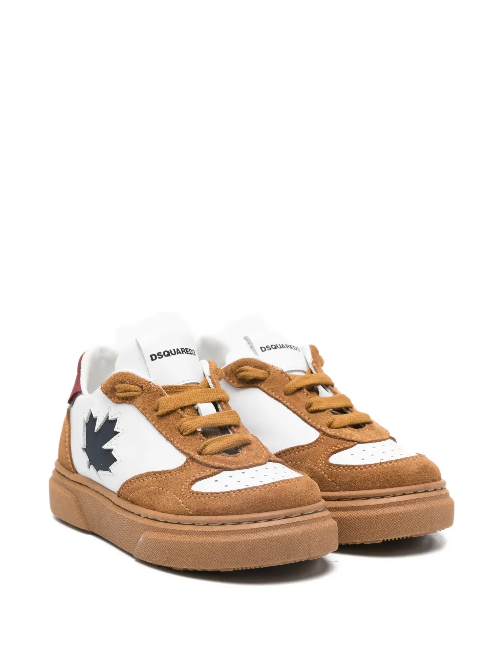 DSQUARED2 KIDS leaf-embellish t sneakers Wit