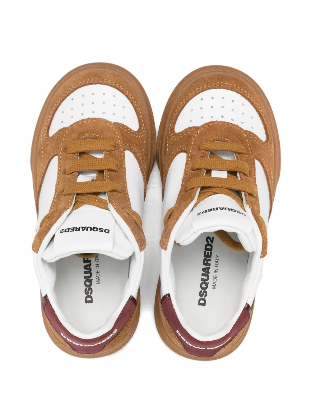 DSQUARED2 KIDS leaf-embellishment sneakers Wit