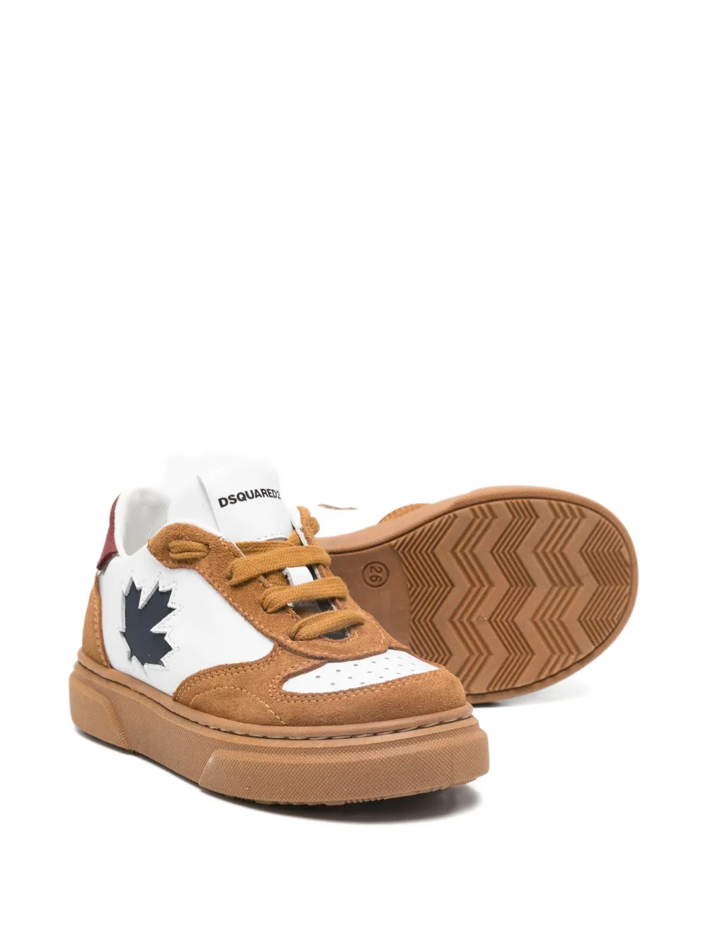 DSQUARED2 KIDS leaf-embellishment sneakers Wit