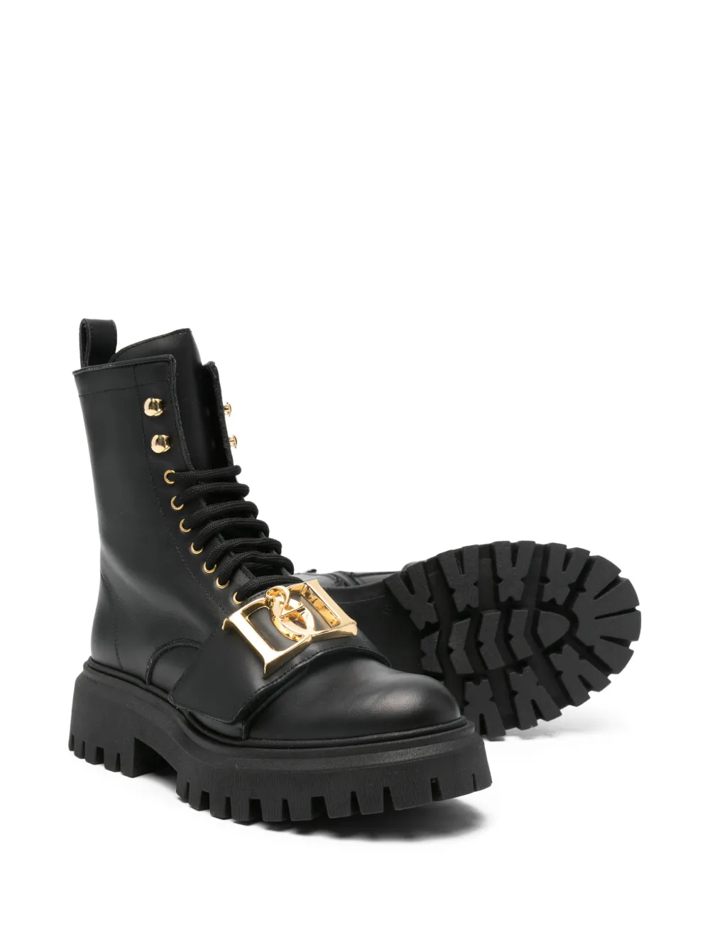 DSQUARED2 KIDS logo-embellishment boots Zwart