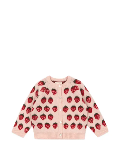 Konges Sløjd Cardigan mit Erdbeeren-Print