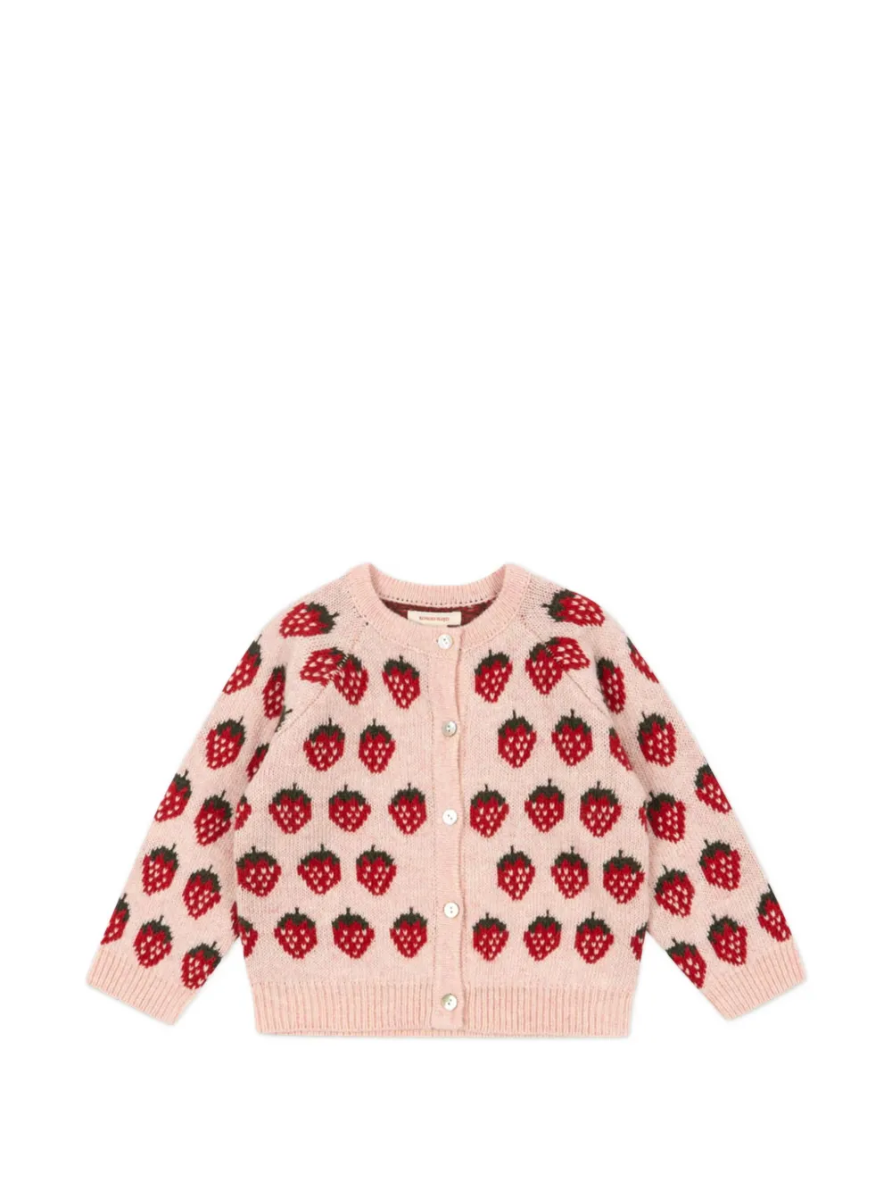 Konges Sløjd strawberry-pattern cardigan - Rosa