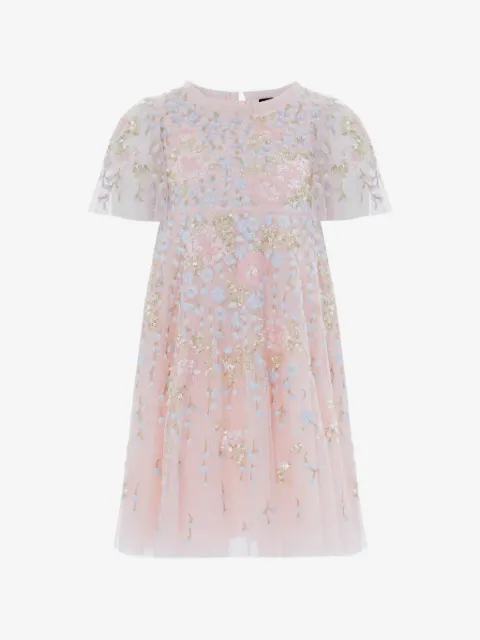 NEEDLE & THREAD KIDS floral-embellished dress
