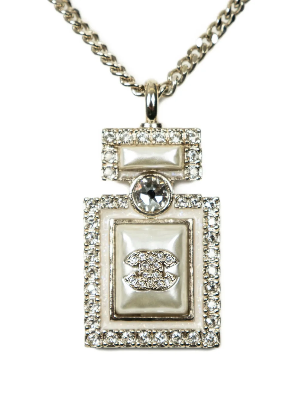 CHANEL Pre-Owned perfume bottle charm necklace - Oro