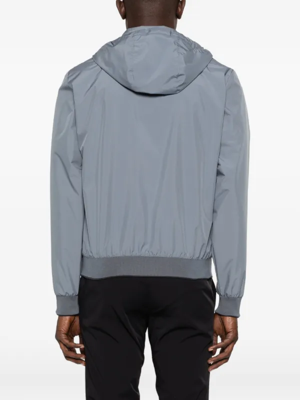Moorer Zip Fastening Hooded Jacket | Grey | FARFETCH ID