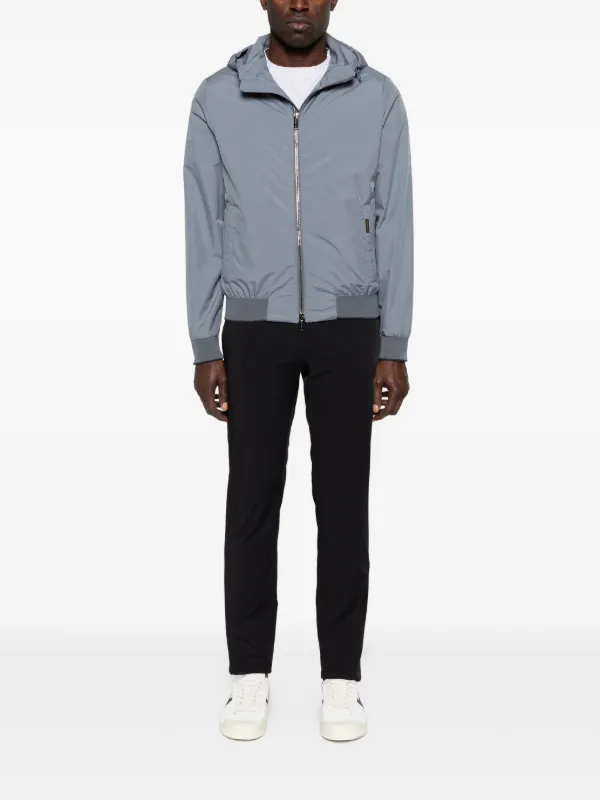 Moorer Zip Fastening Hooded Jacket | Grey | FARFETCH ID