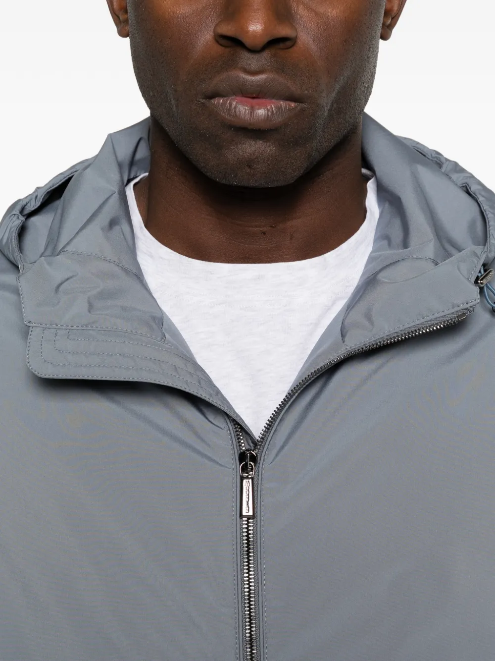 Moorer Zip Fastening Hooded Jacket | Grey | FARFETCH ID