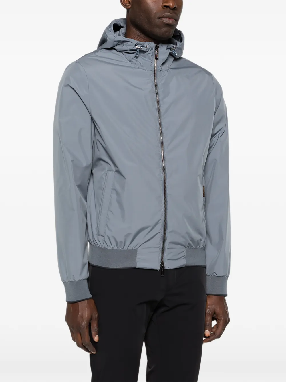  Moorer Zip Fastening Hooded Jacket - Grey 