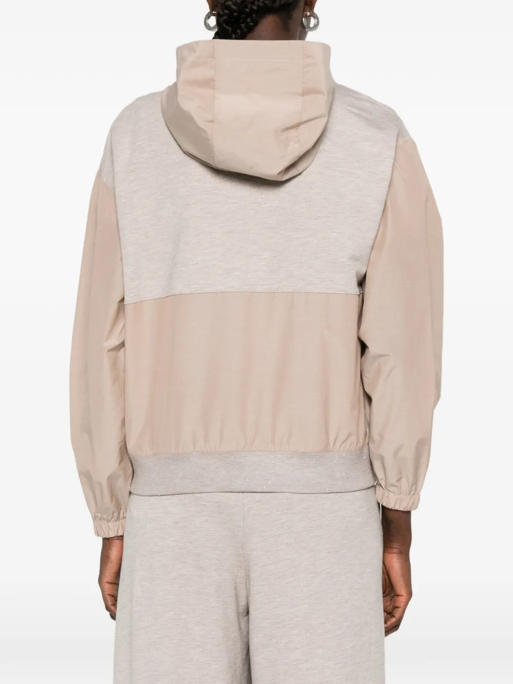 Peserico Hoodie met rits Bruin