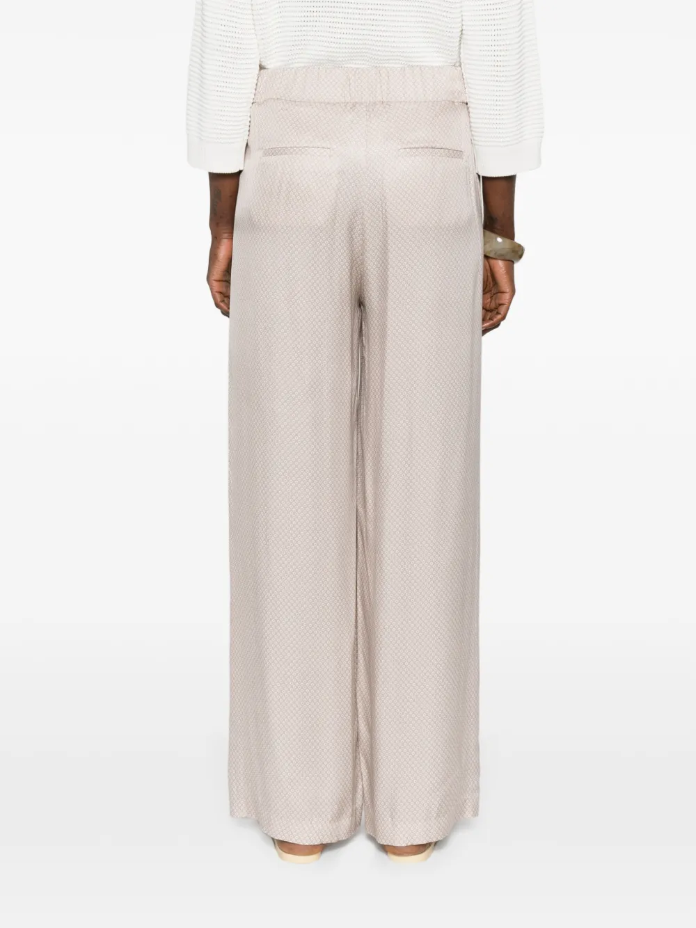 Peserico Broek met print Beige