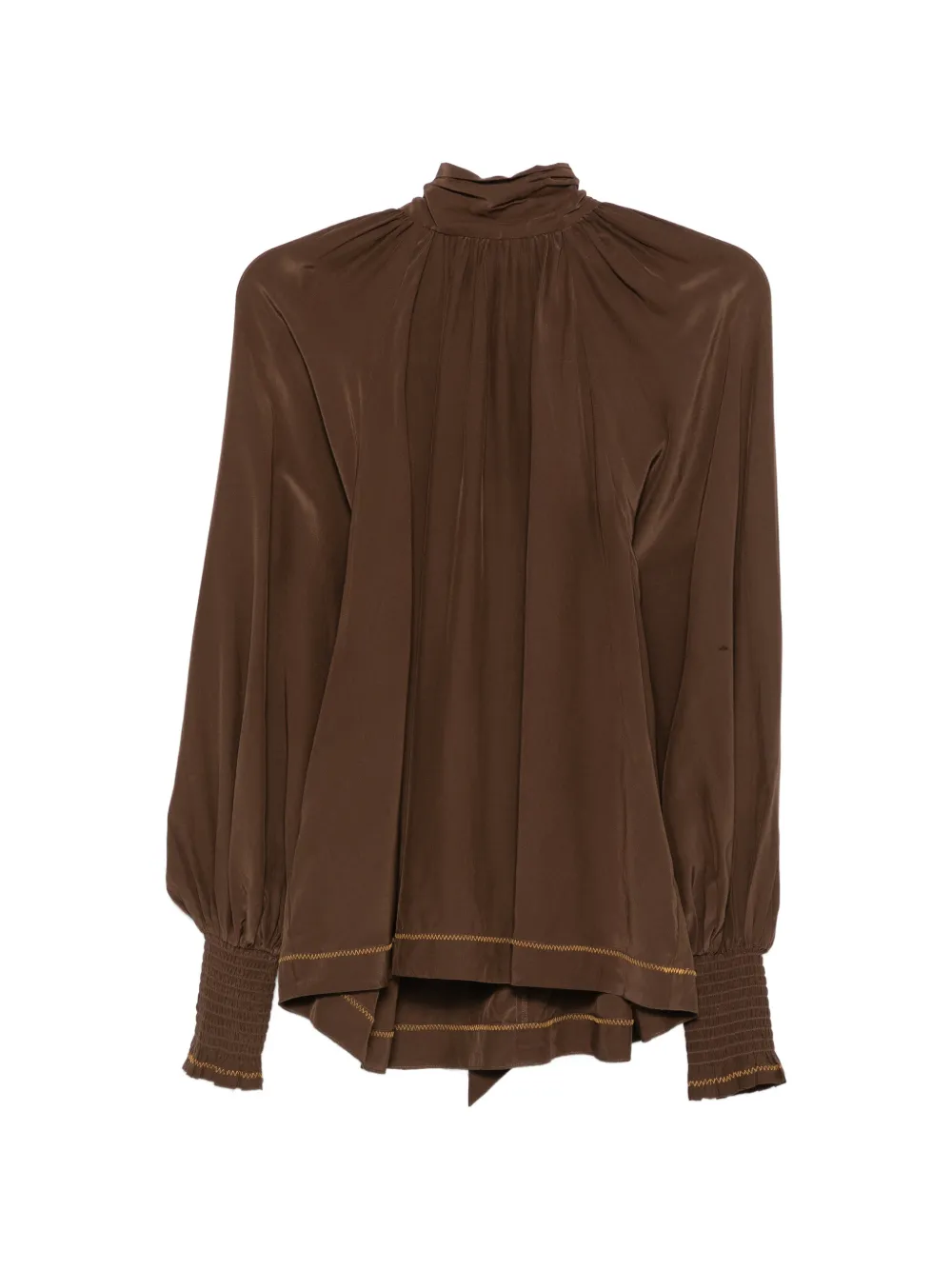 ALEMAIS Blusa a collo alto - Marrone