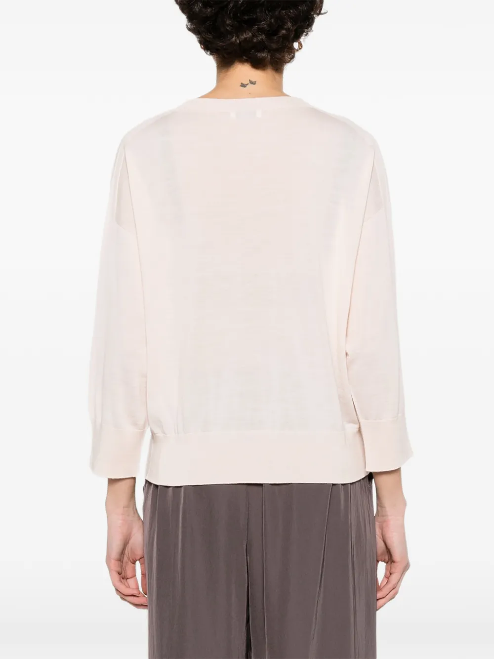 Peserico Trui verfraaid met kristallen Beige