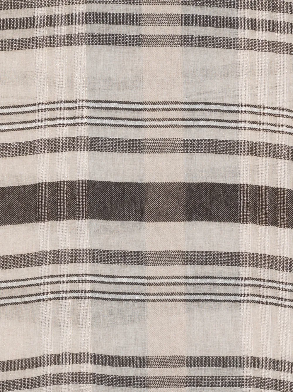  Peserico Striped Fringed Scarf - Neutrals 
