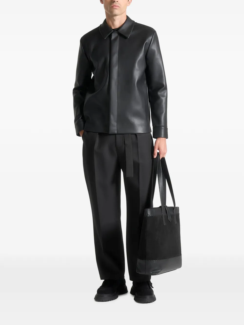 Manière De Voir Shopper met contrasterende afwerking Zwart