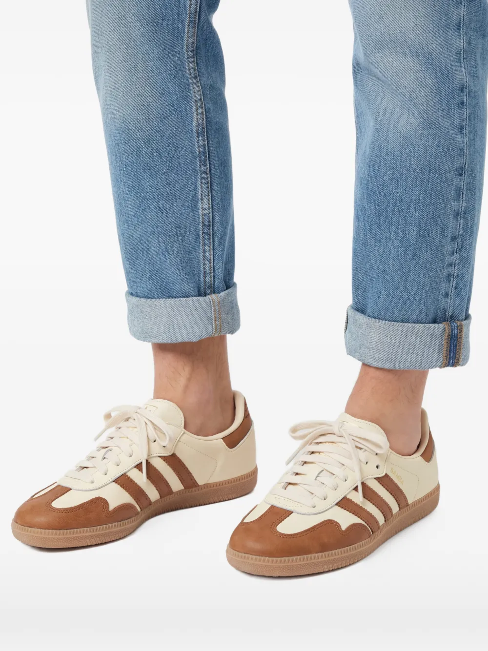 adidas Samba OG leren sneakers Beige