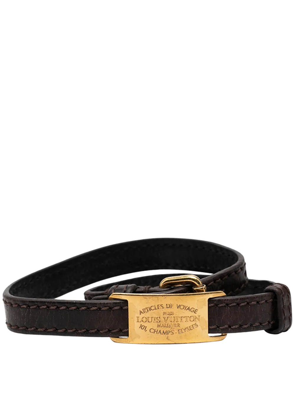 Louis Vuitton Pre-Owned Bracciale Articles de Voyage in pelle 2000-2010 - Marrone