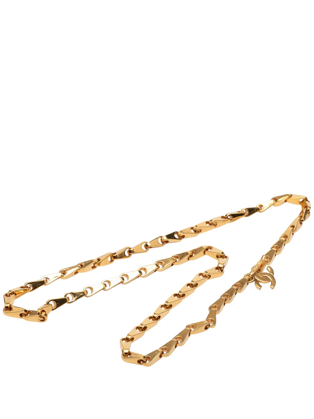 CHANEL Pre-Owned 1990-2000 Gold Plated CC Pendant Necklace costume necklace - Oro