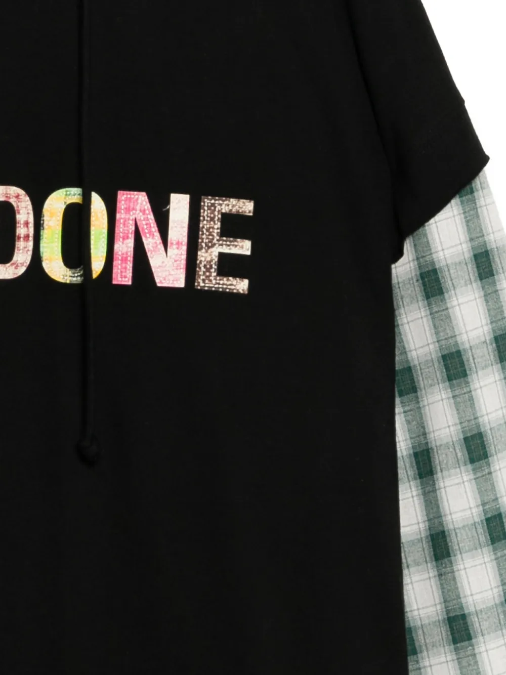 We11done Hoodie met logo-reliëf Zwart