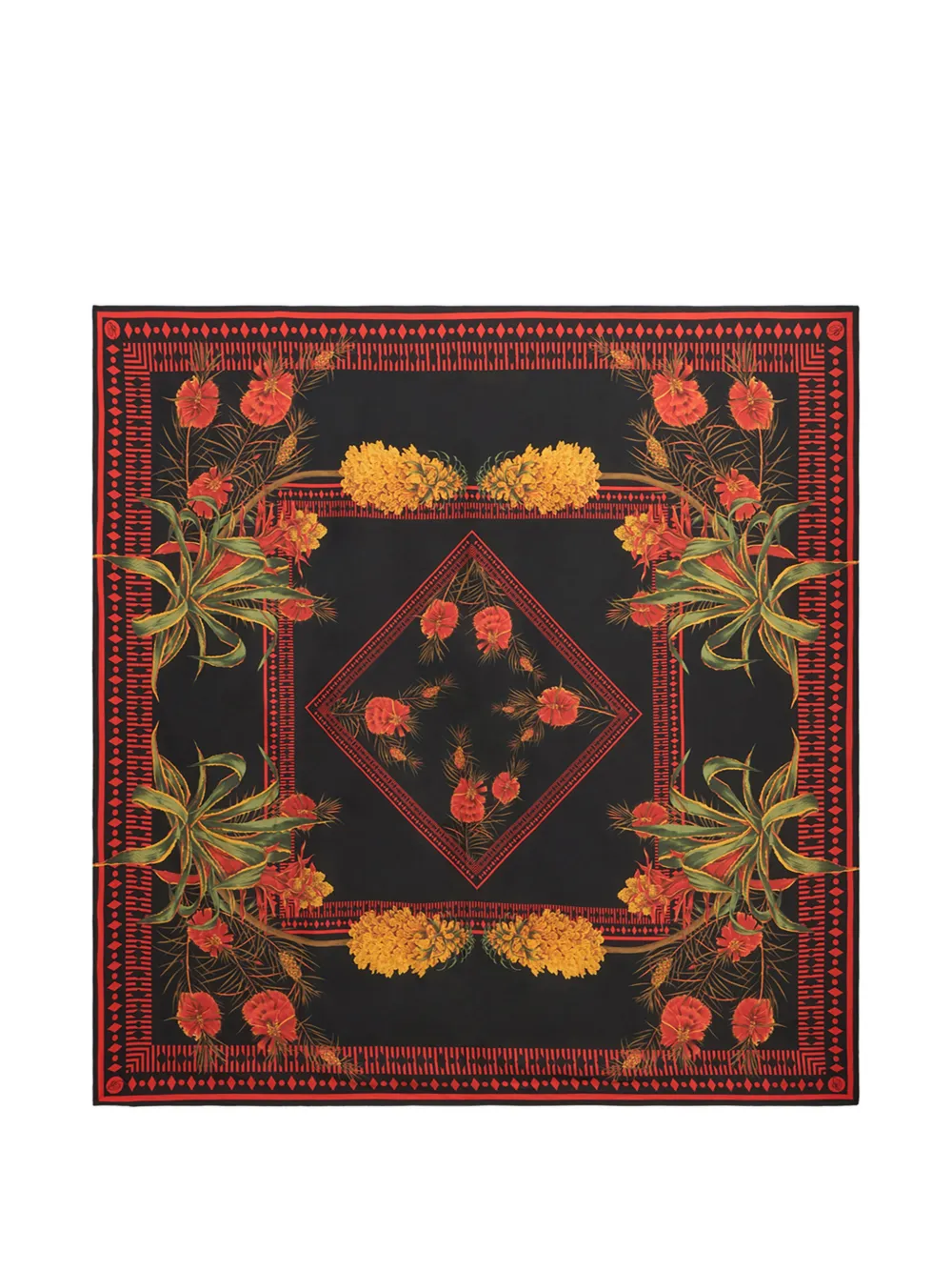 Blumarine floral-print scarf - Nero