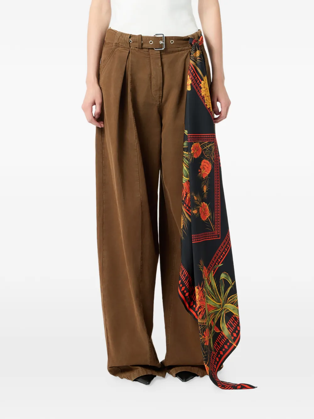 Blumarine Sjaal met bloemenprint Zwart