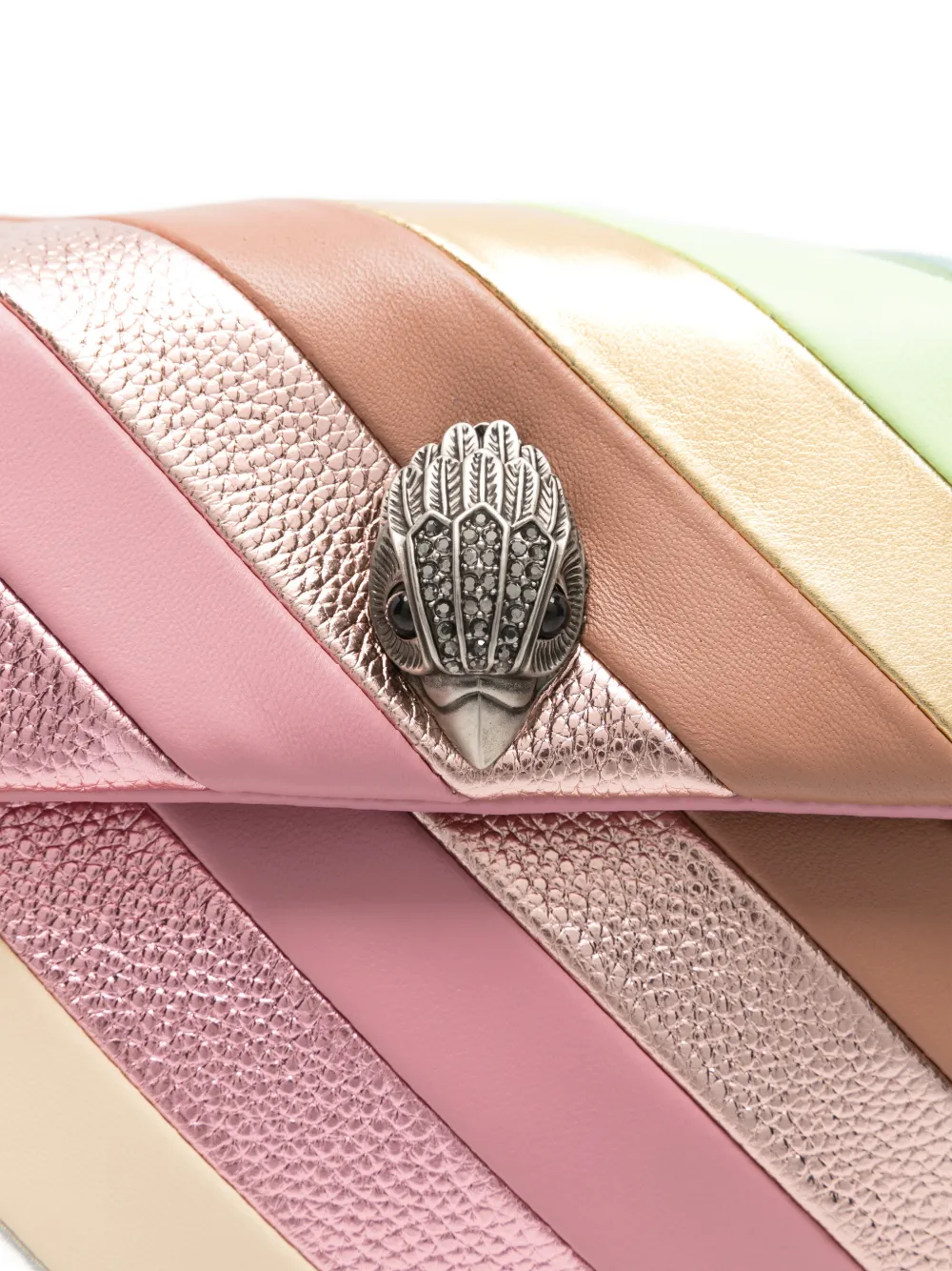 Kurt Geiger London Eagle gestreepte shopper Roze