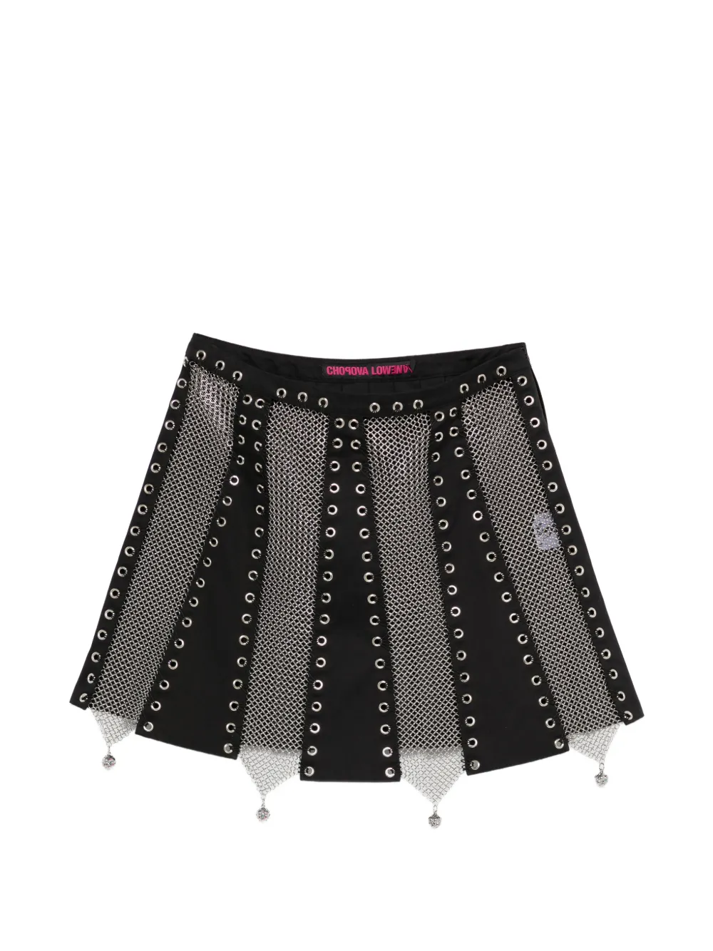 Chopova Lowena Titan eyelet mini skirt - Nero