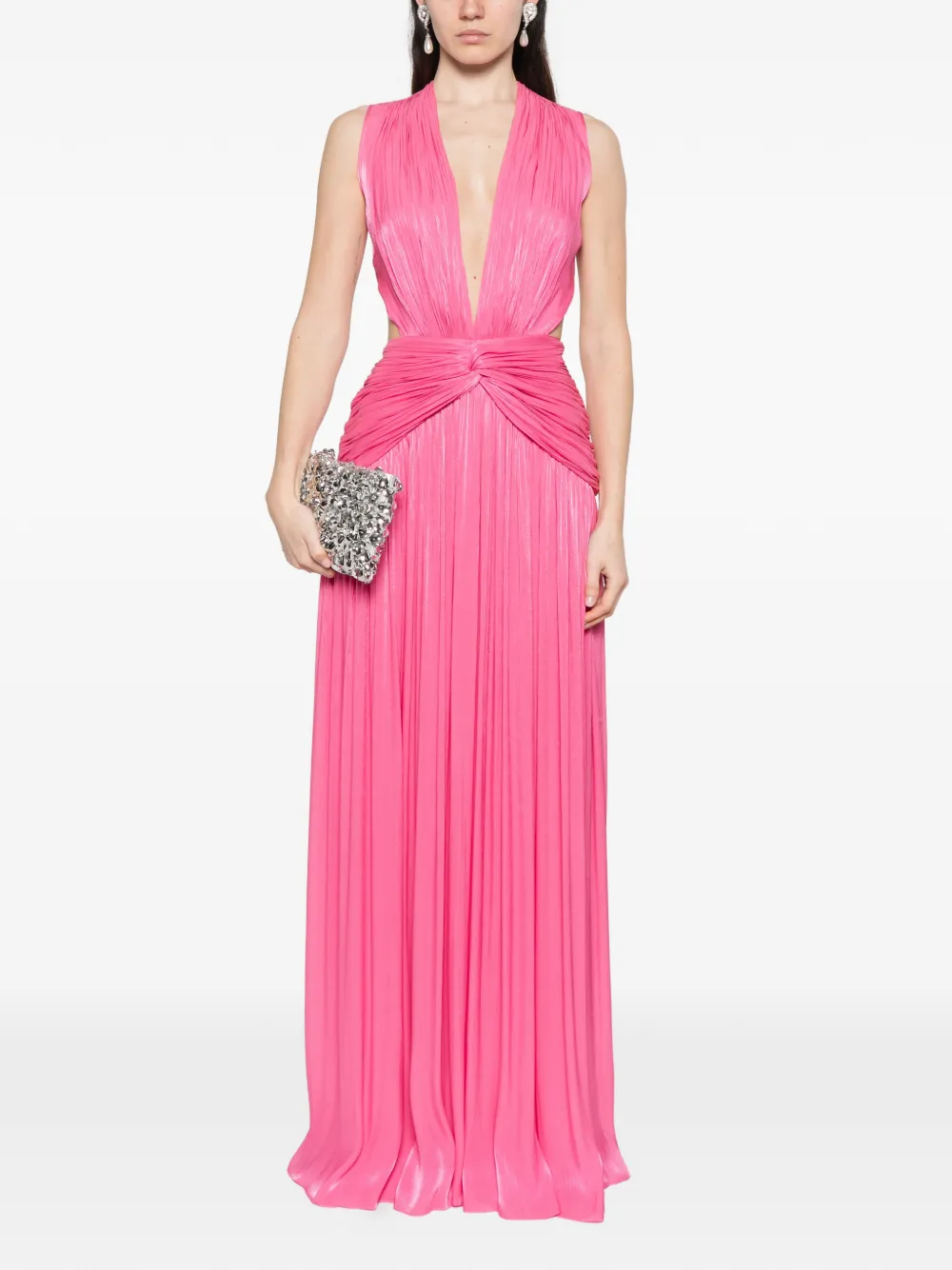 Silla Cutout-Detail V-Neck Maxi Dress