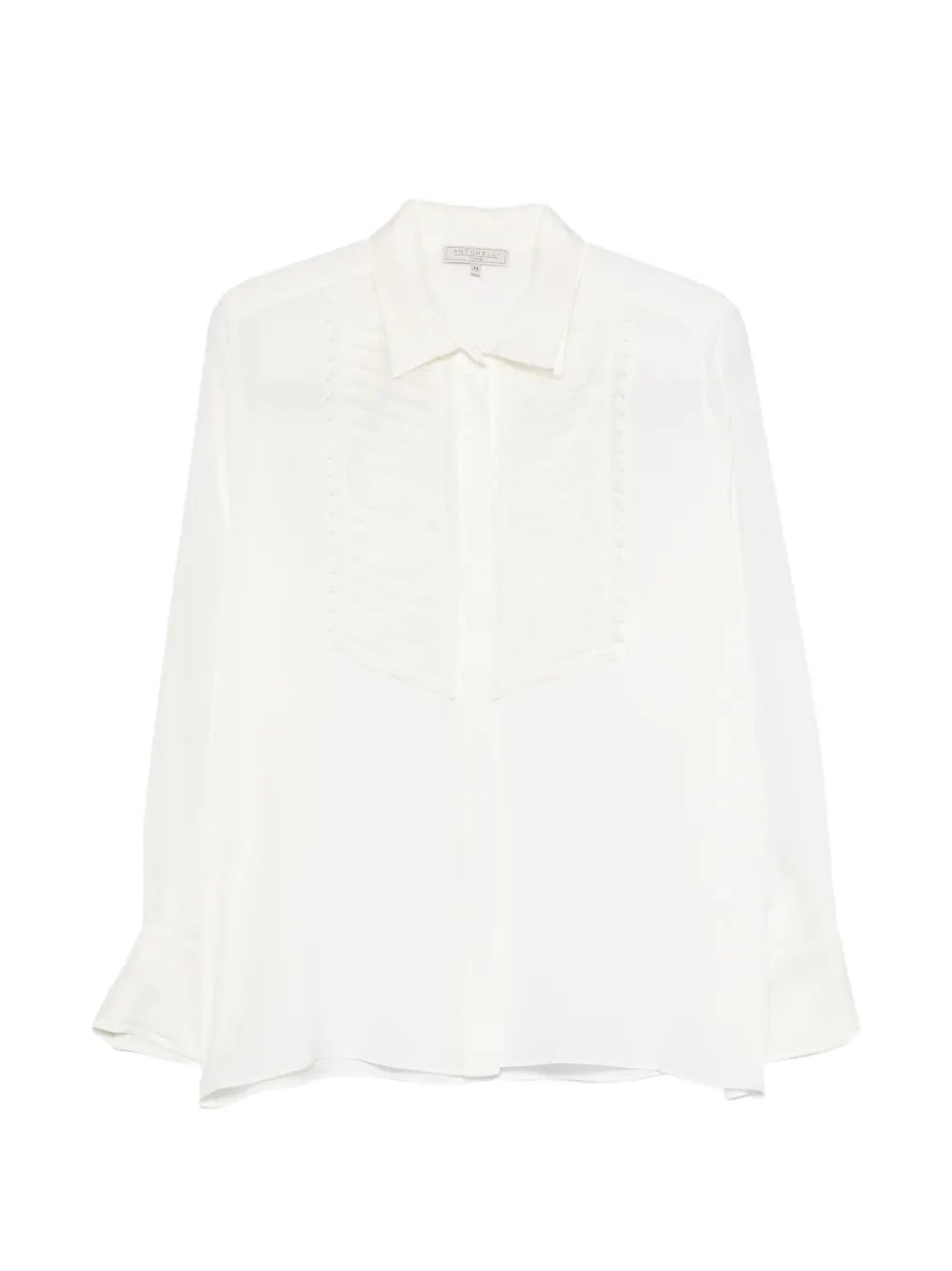 Antonelli Pleated-bib Long-sleeve Shirt In Neutral