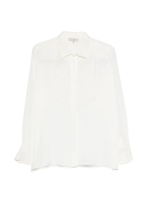 Antonelli pleated-bib long-sleeve shirt