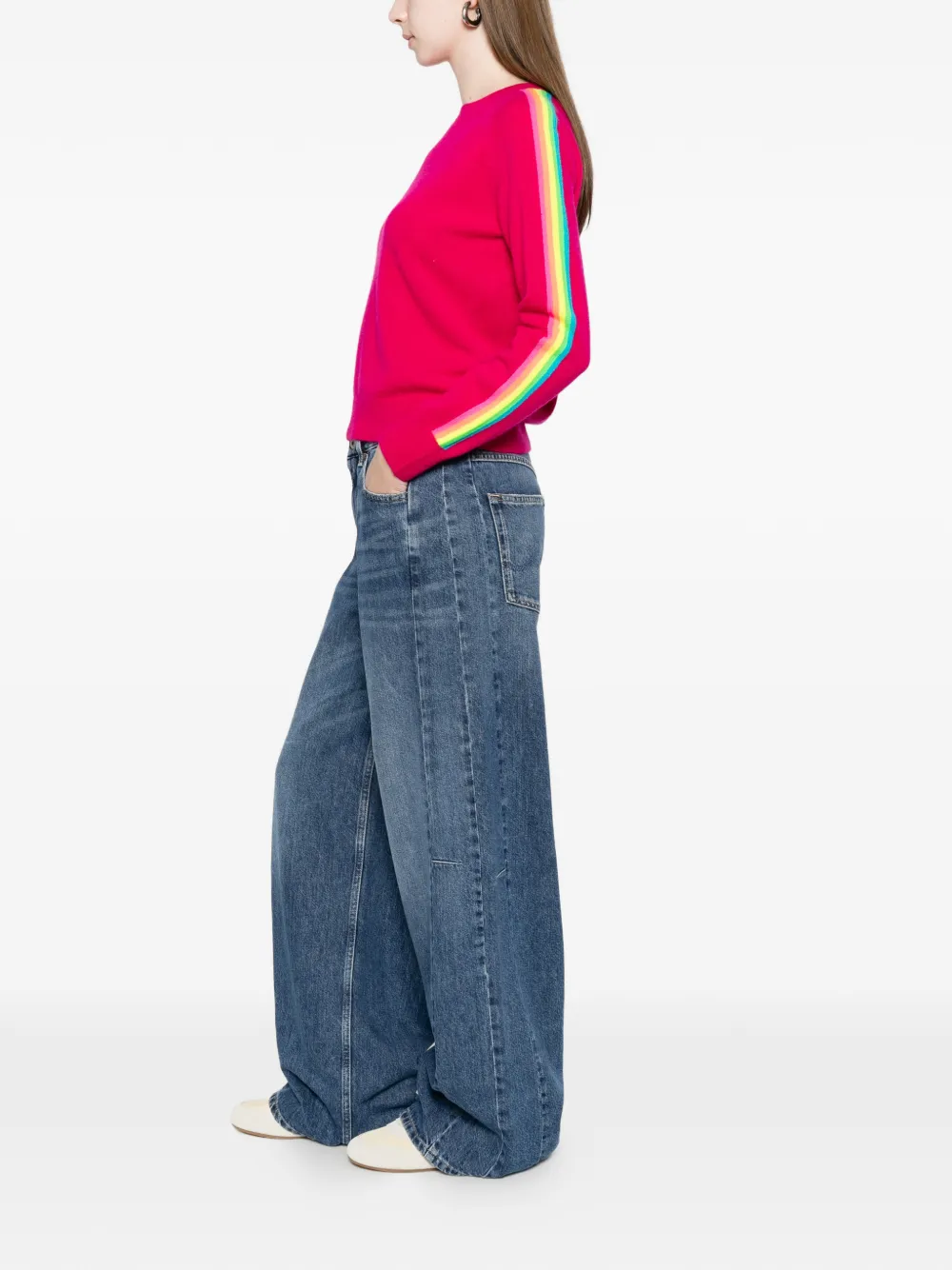AG Jeans Jesolo jeans met riemlus Blauw
