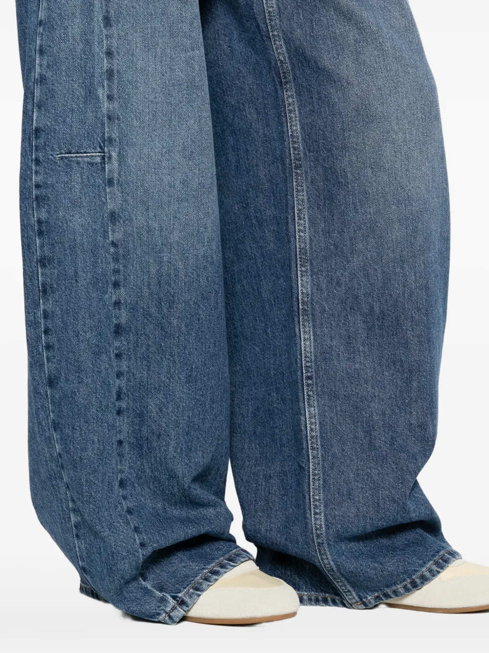 AG Jeans Jesolo jeans met riemlus Blauw