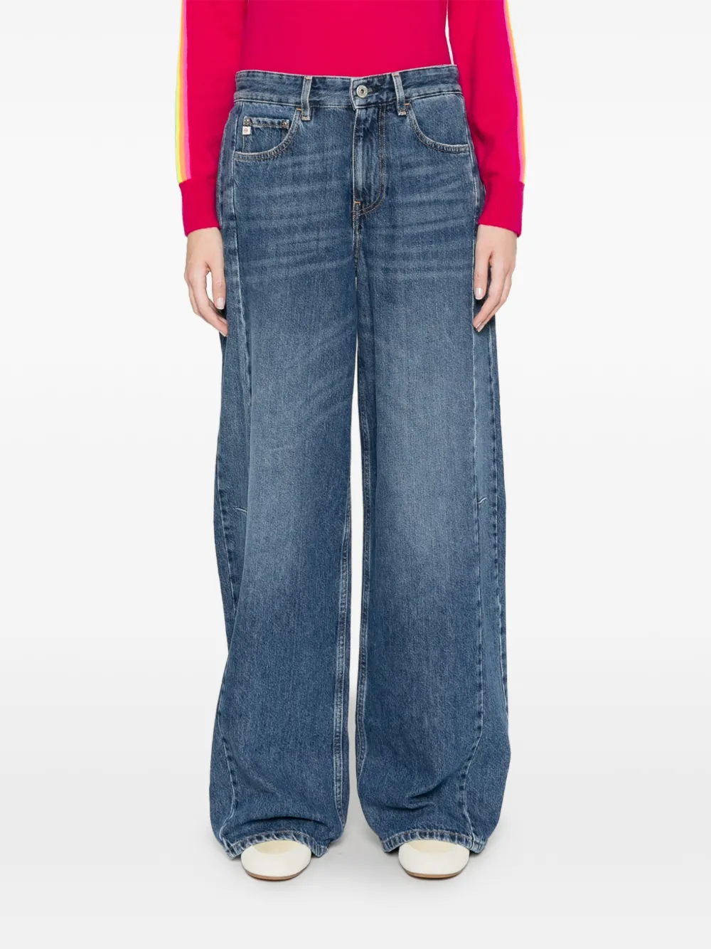 AG Jeans Jesolo jeans met riemlus Blauw