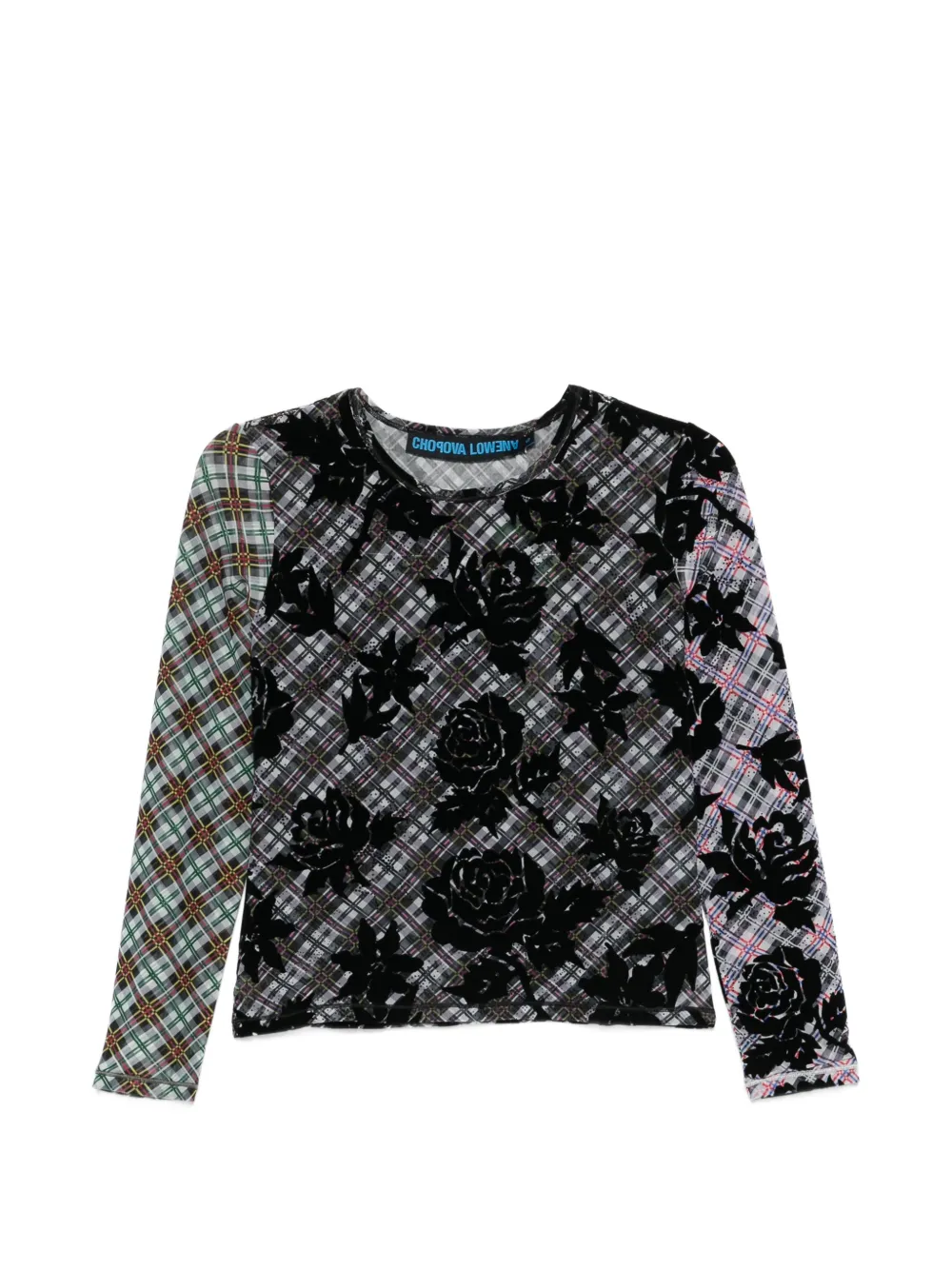 Chopova Lowena Picnic check top - Grigio