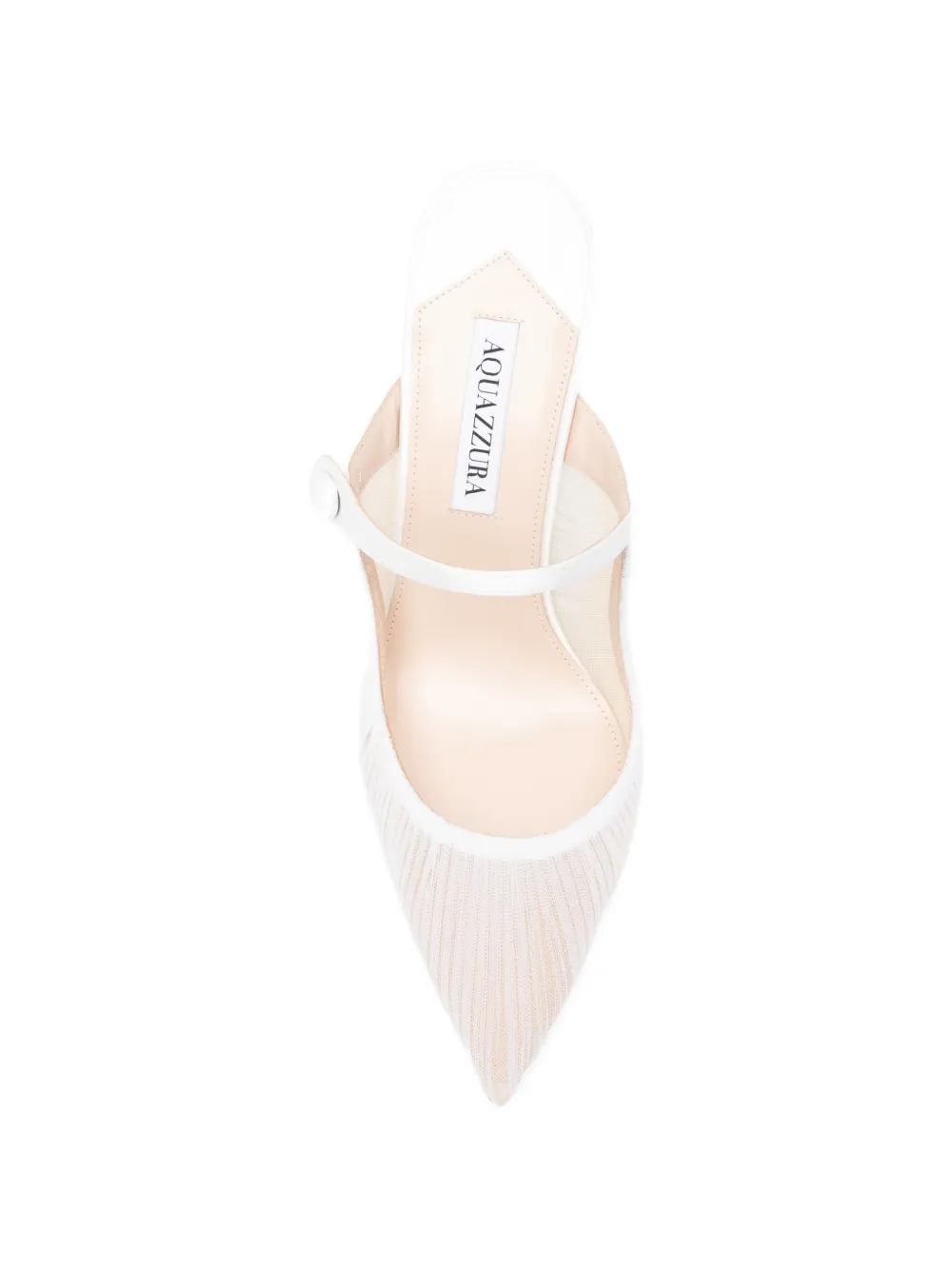 Aquazzura Voile pleated mules Wit