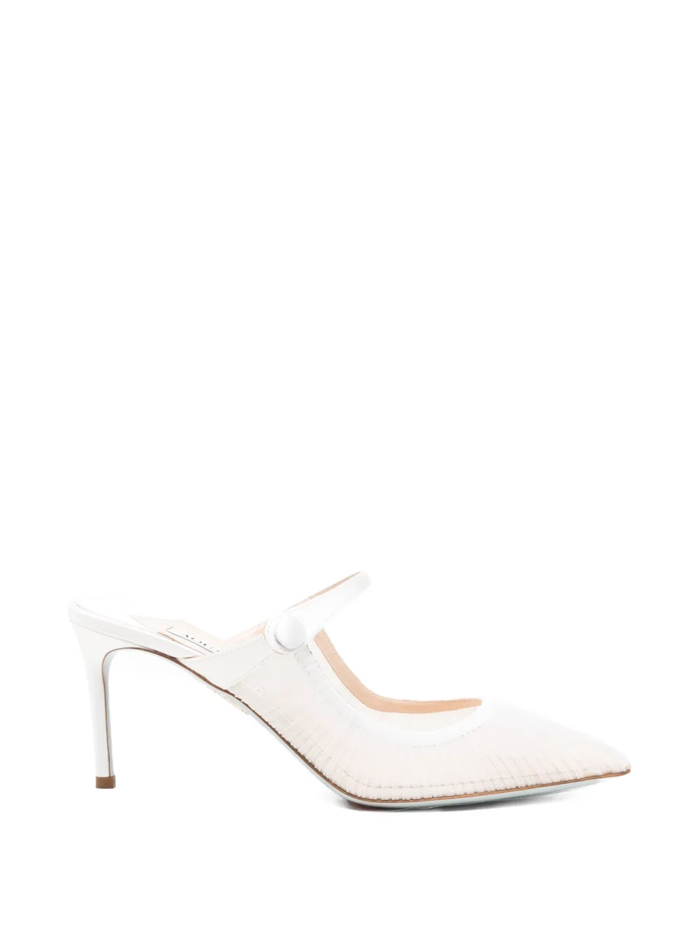 Aquazzura Voile pleated mules Wit