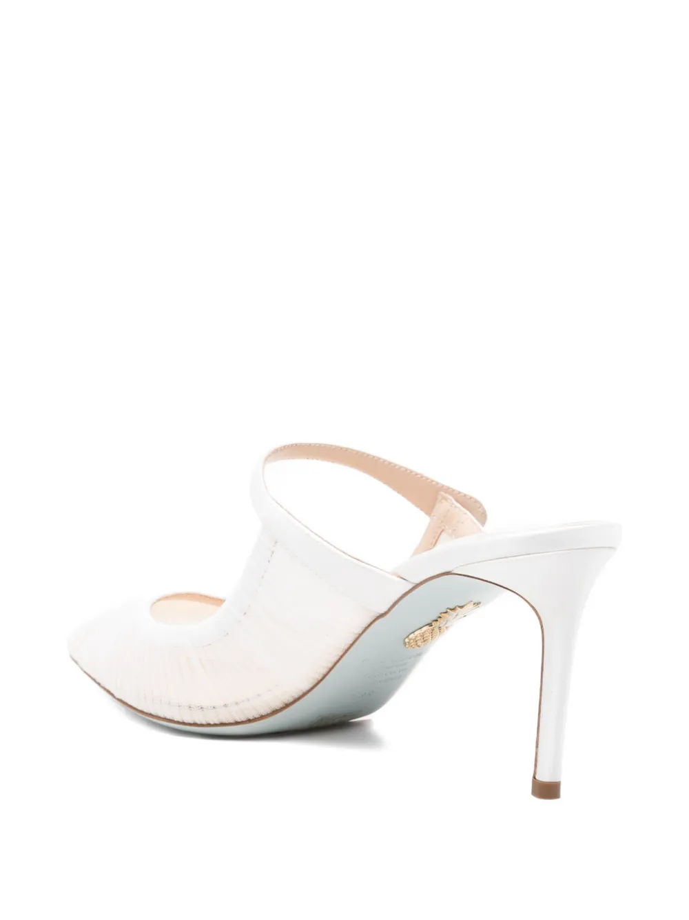 Aquazzura Voile pleated mules Wit